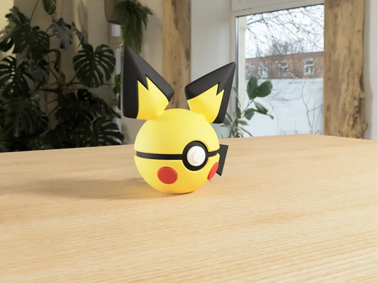 #0172 Pichu Pokéball 3D | Decoración Pokémon