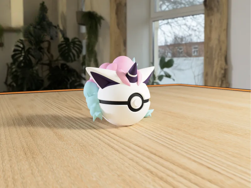 #0077 Galarian Ponyta Pokéball 3D | Decoración Pokémon