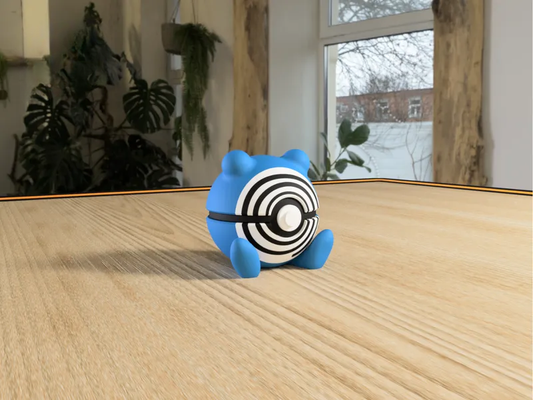 #0061 Poliwhirl Pokéball 3D | Decoración Pokémon