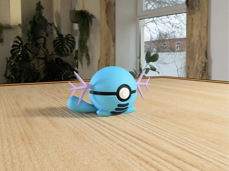 #0194 Wooper Pokéball 3D | Decoración Pokémon