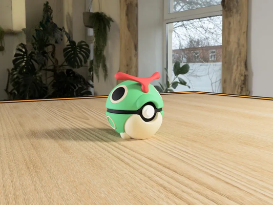 #0010 Caterpie Pokéball 3D | Decoración Pokémon