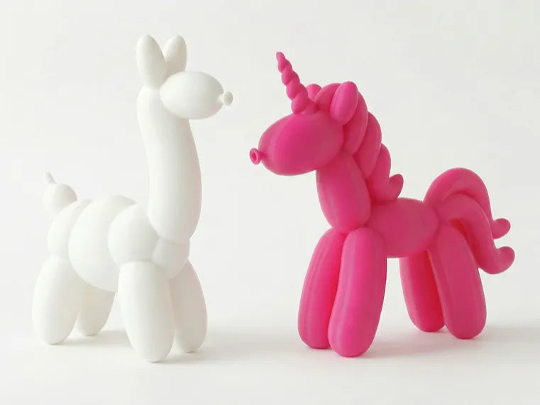 Unicornio y Llama de Globo – Figuras Decorativas para el Hogar