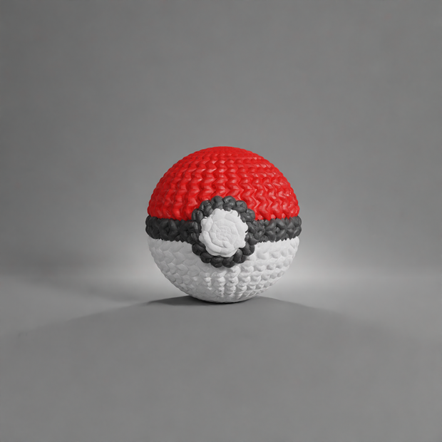 Pokeball Crochet Knitted - STL & 3mf Multicolor